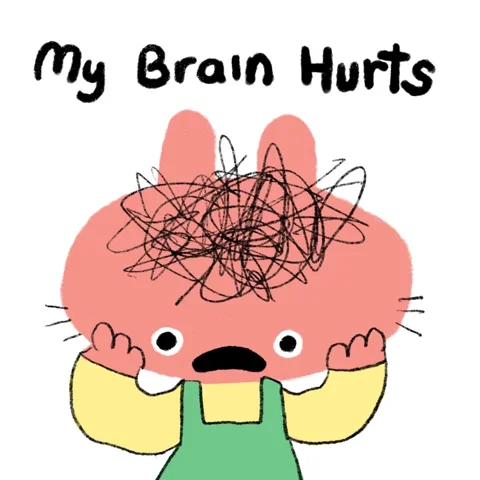 A confused cartoon character. The text reads: 