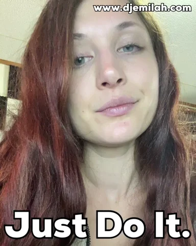 A woman saying: Just do it