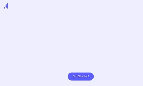 An animation depicting a digital poster design platform. The text reads, 'Get started'.