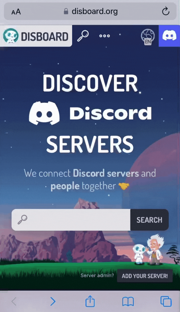 Search for LGBT Discord Servers on disboard.org