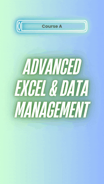 Two alternating courses: Course A is Advanced Excel & Data Management. Course B is Business Communication & Report Writing.