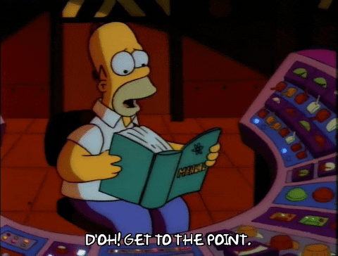 Homer Simpson reading a book. Underneath it says, 