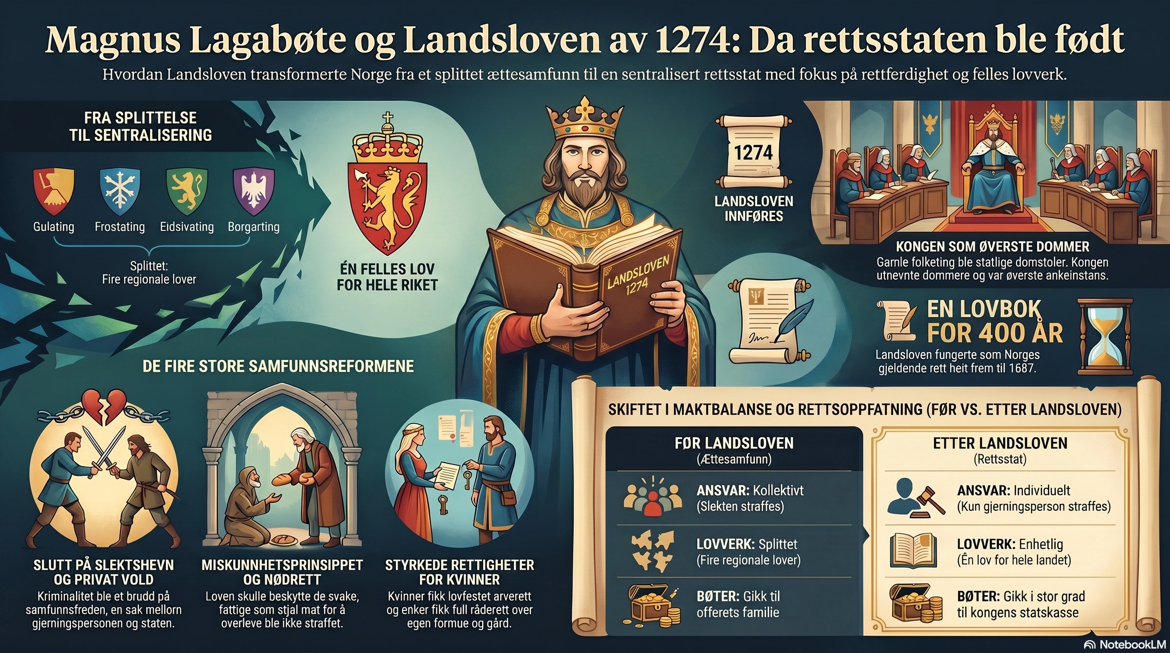 Magnus Lagabøte og Landsloven 1274