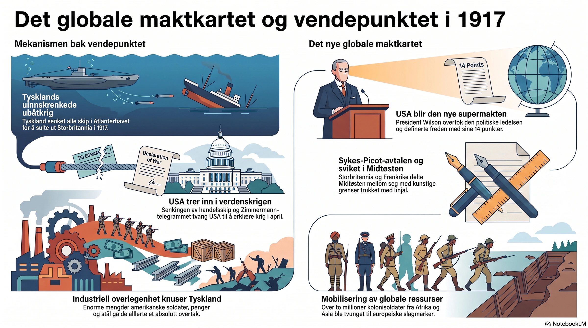 Det globale maktkartet og vendepunktet i 1917