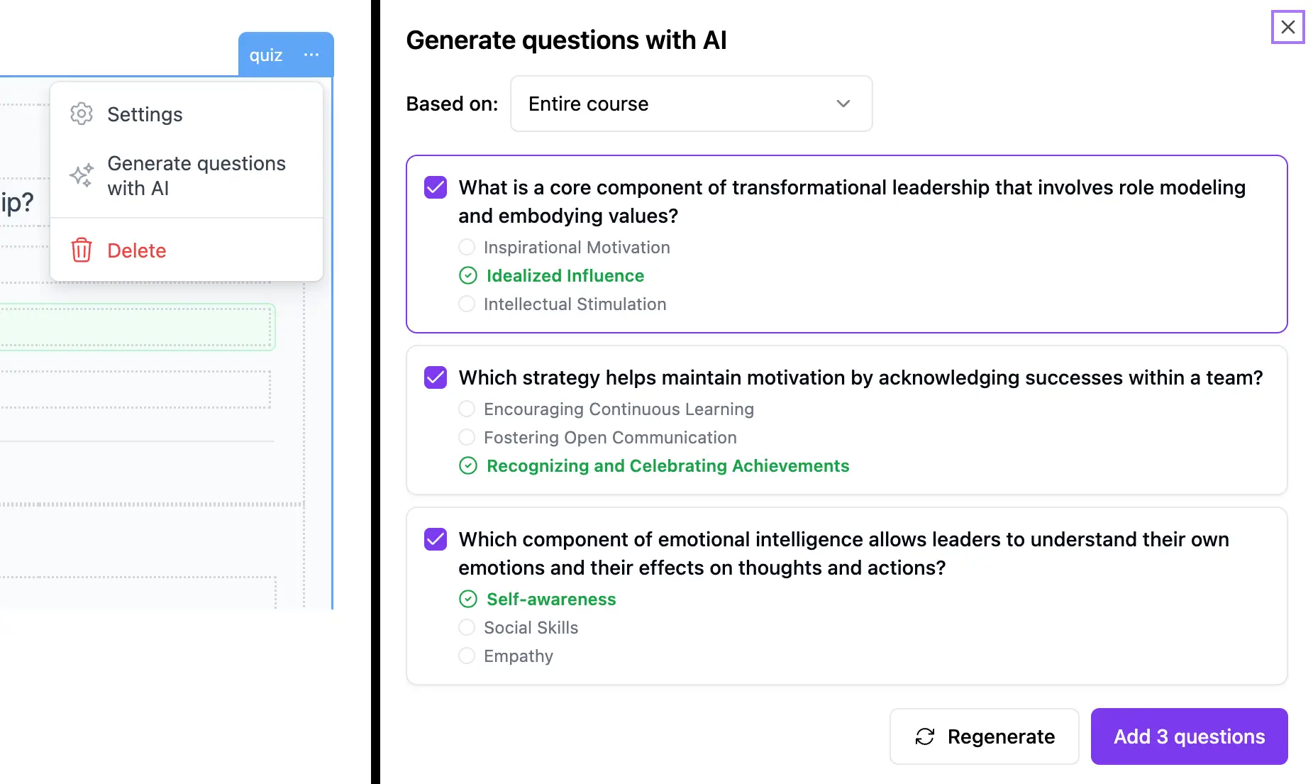Generate Quiz Questions with AI