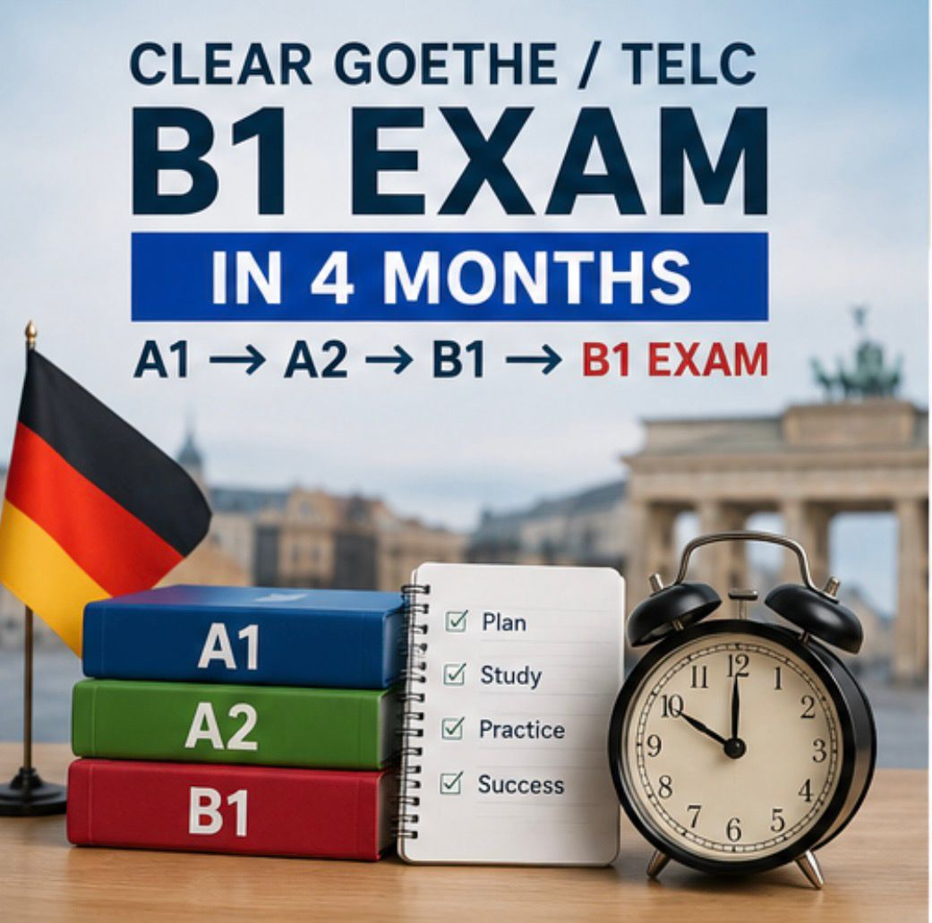 How to Complete German A1, A2 & B1 and Directly Take the Goethe or TELC B1 Exam in 4 Months – The Complete 2026 Guide