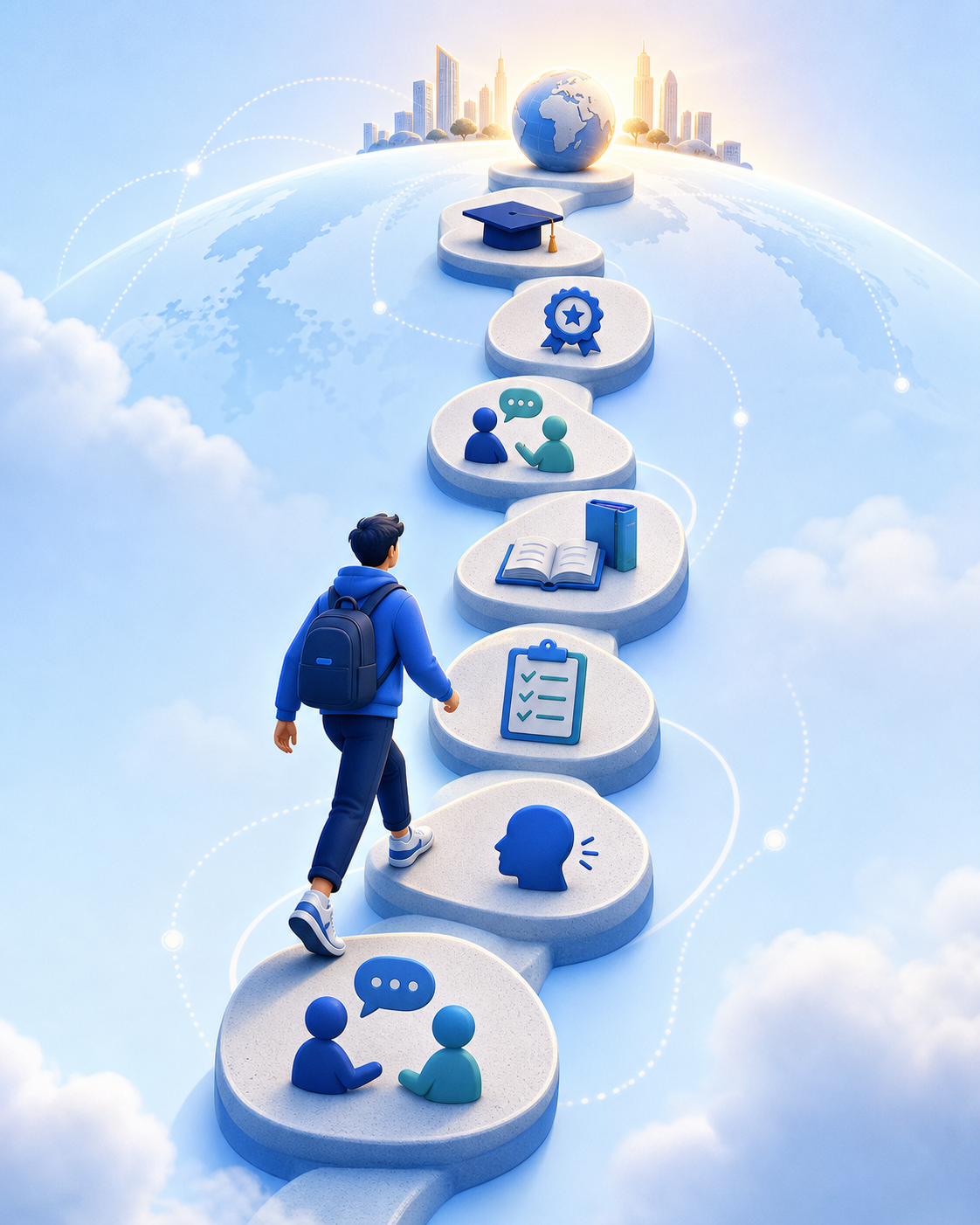 A structured plan mapping a learner's path from first class to certification