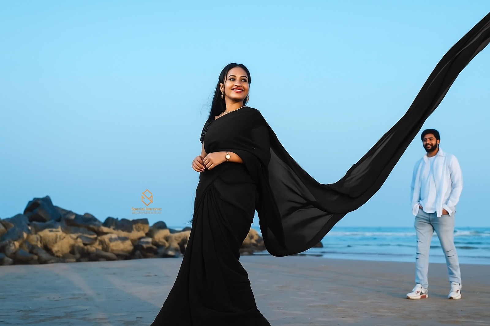 Black Long Trail Saree