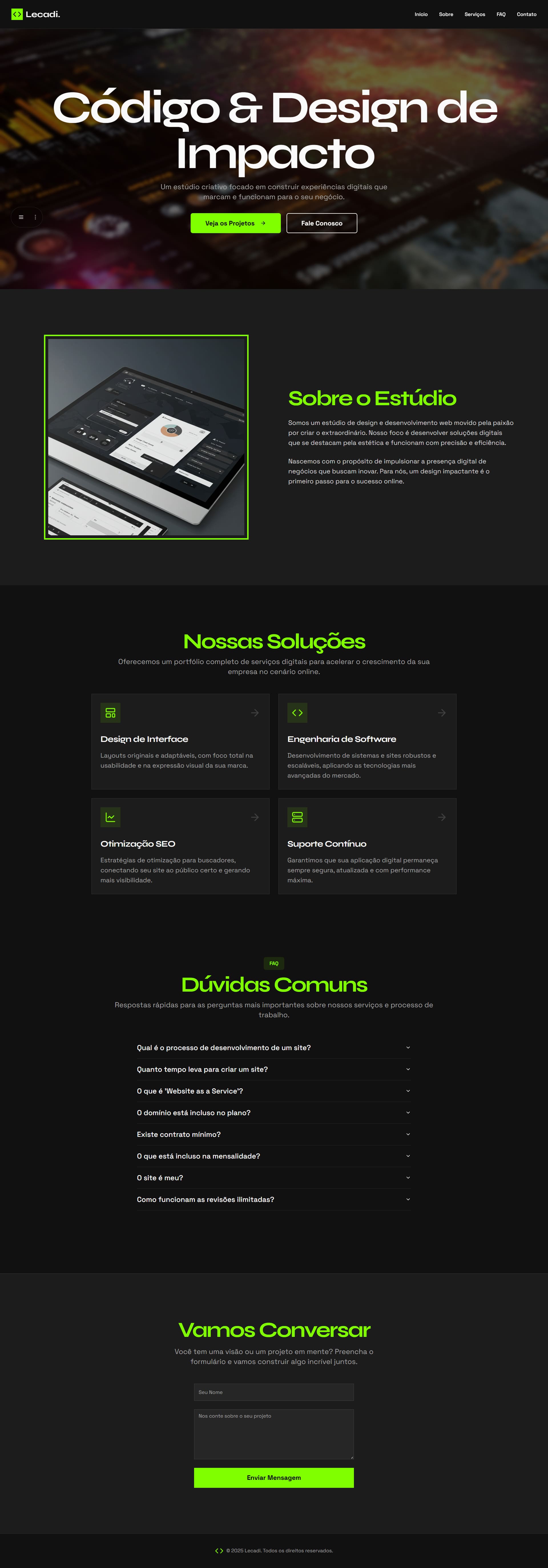 Preview da página Green