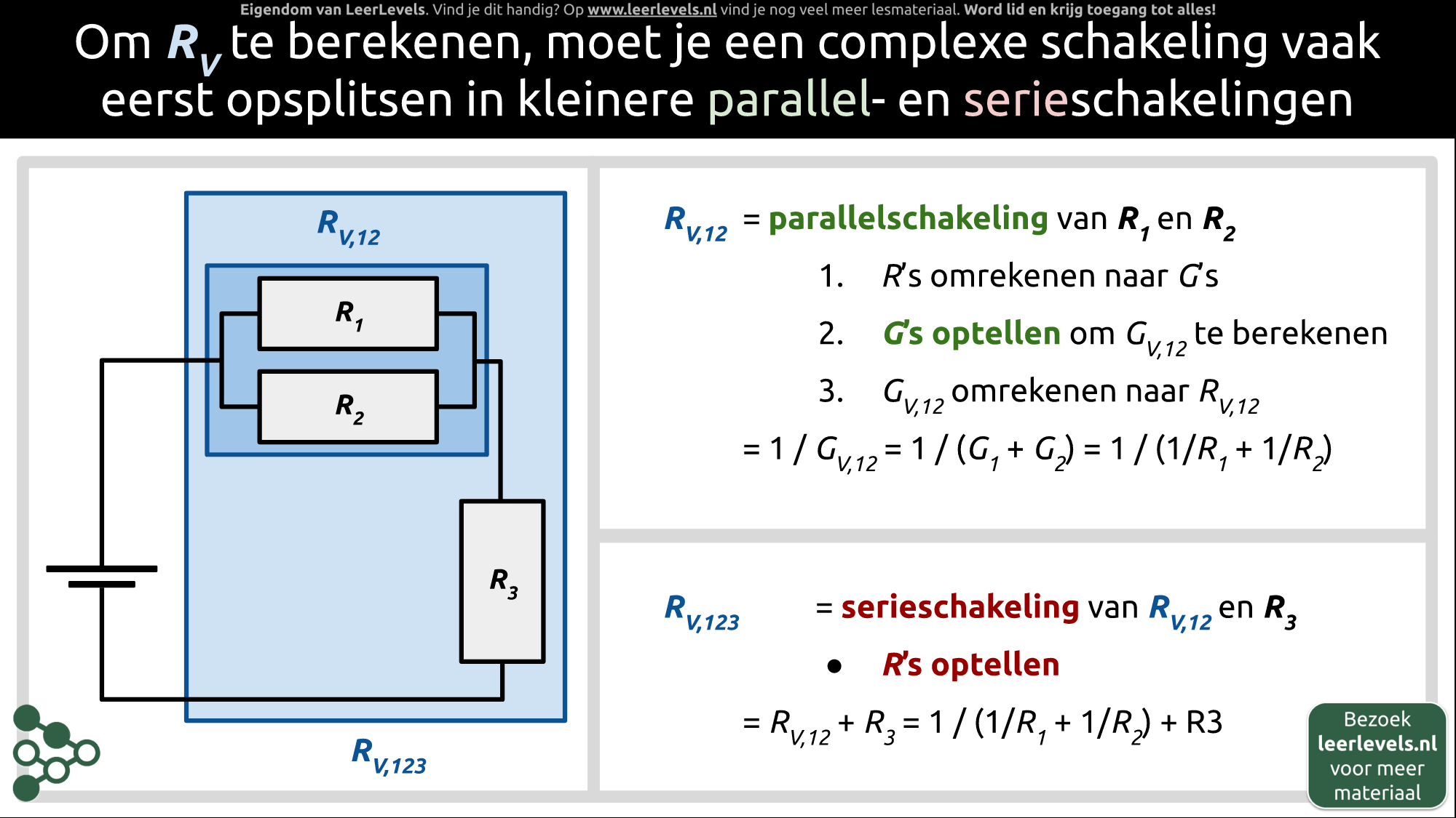 Afbeelding voor Vervangingsweerstand complexe schakeling