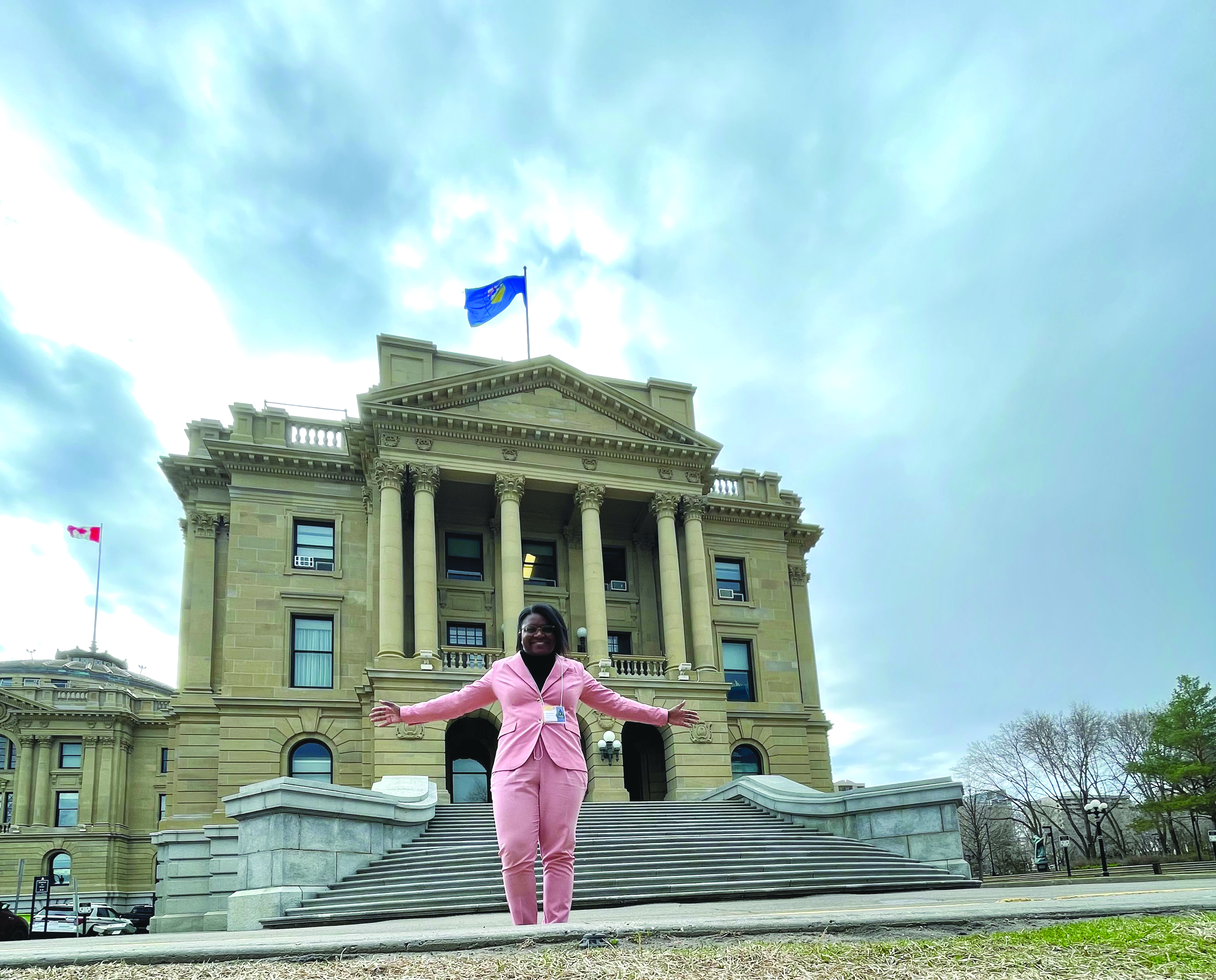 Marie Constant, directrice générale de Francophonie jeunesse de l’Alberta, lors du Parlement Jeunesse de l’Alberta 2022. Crédit : Courtoisie 