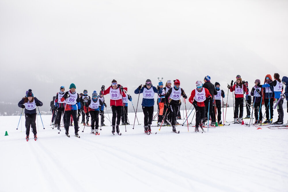 Les athlètes ont eu la chance de skier tous ensemble à quelques reprises pendant la semaine. Crédit Megan Dunn