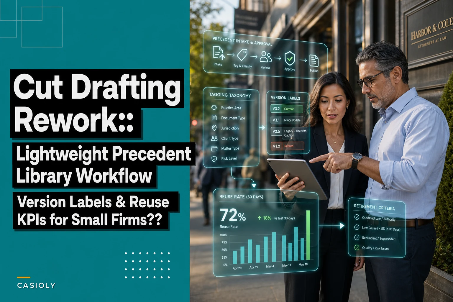 Cut Drafting Rework: A Lightweight Precedent Library Workflow, Version Labels and Reuse KPIs