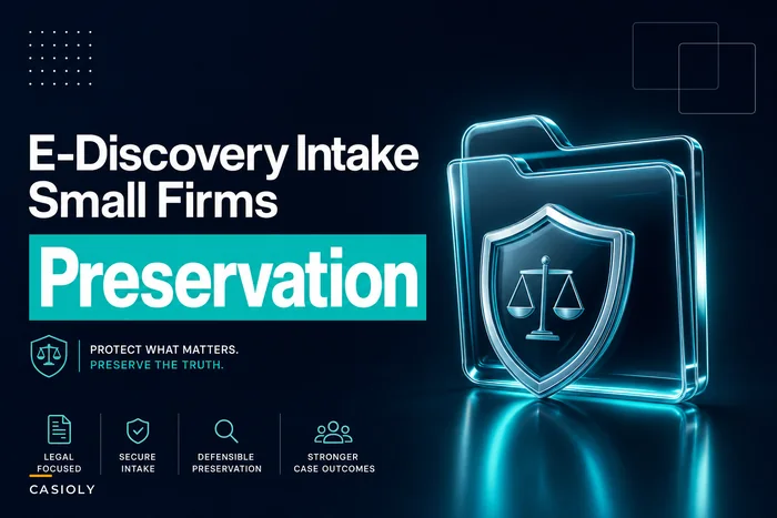 E-Discovery Intake for Small Firms: Custodian Lists, Preservation Notices and a Lightweight Tracking Log