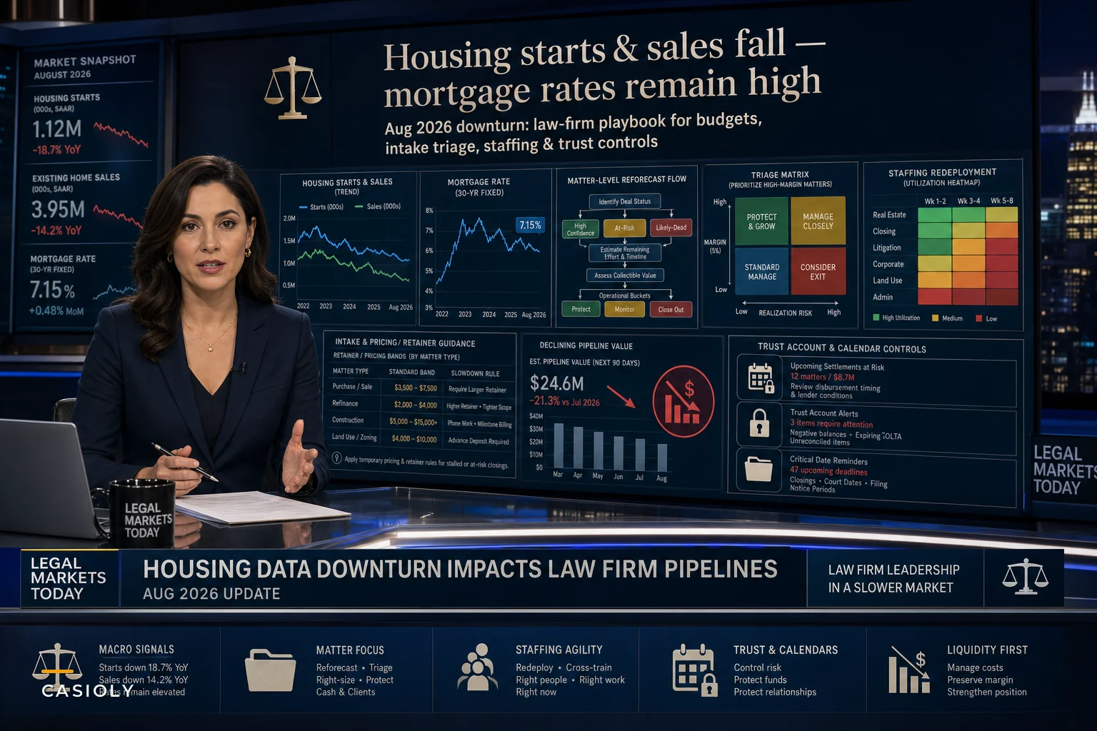 Housing Market Slowdown: A Practical Operational Playbook for Law Firms — Matter Budgets, Intake Triage, and Staff Reallocation