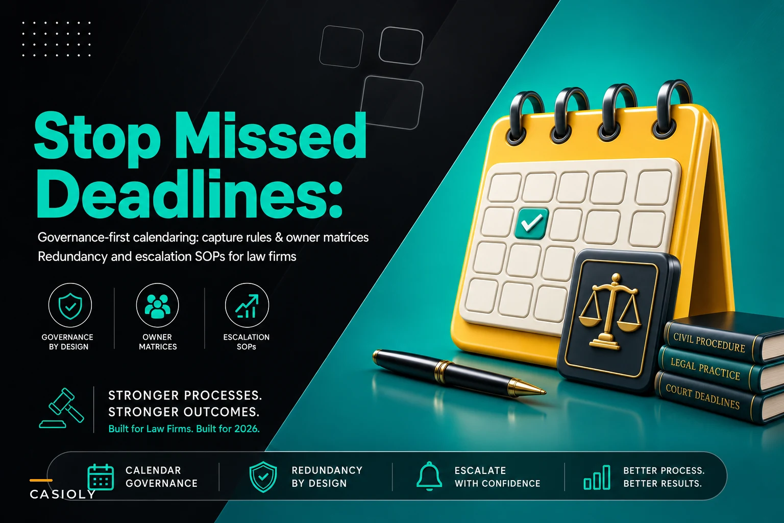 How to Stop Missed Deadlines: Calendaring Governance, Dual-Owner Rules and Escalation Templates