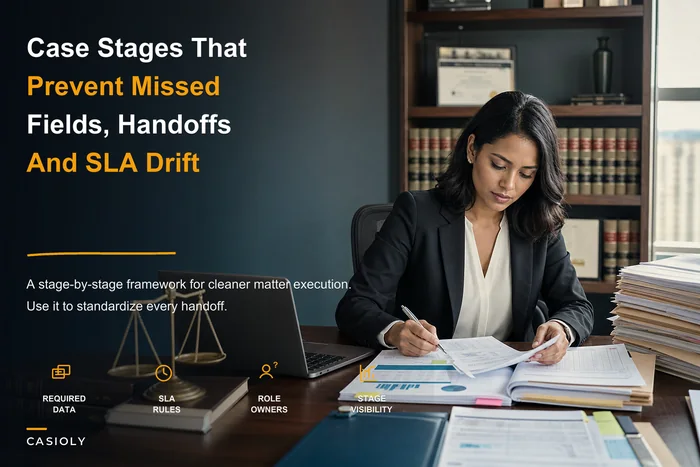 Law Firm Case Lifecycle Framework: Stages, Required Data and SLA Rules