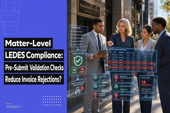 Matter-Level LEDES Compliance and Pre-Submit Validation Checks