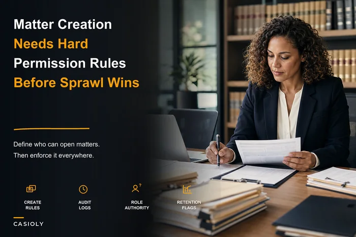 Prevent Matter Sprawl: A Matter-Linked Governance and Permissions Playbook