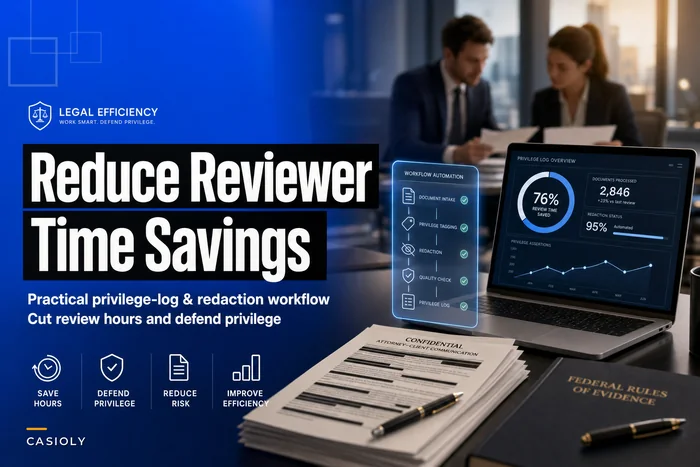 Reduce Reviewer Time: A Practical Privilege-Log and Redaction Workflow for Small Firms