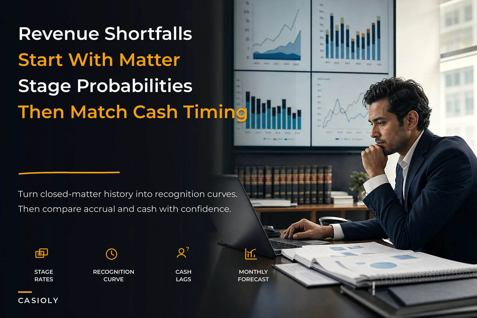 Stop Surprise Revenue Shortfalls: Map Matter-Stage Probabilities to Realization Curves and Cash-Timing Forecasts