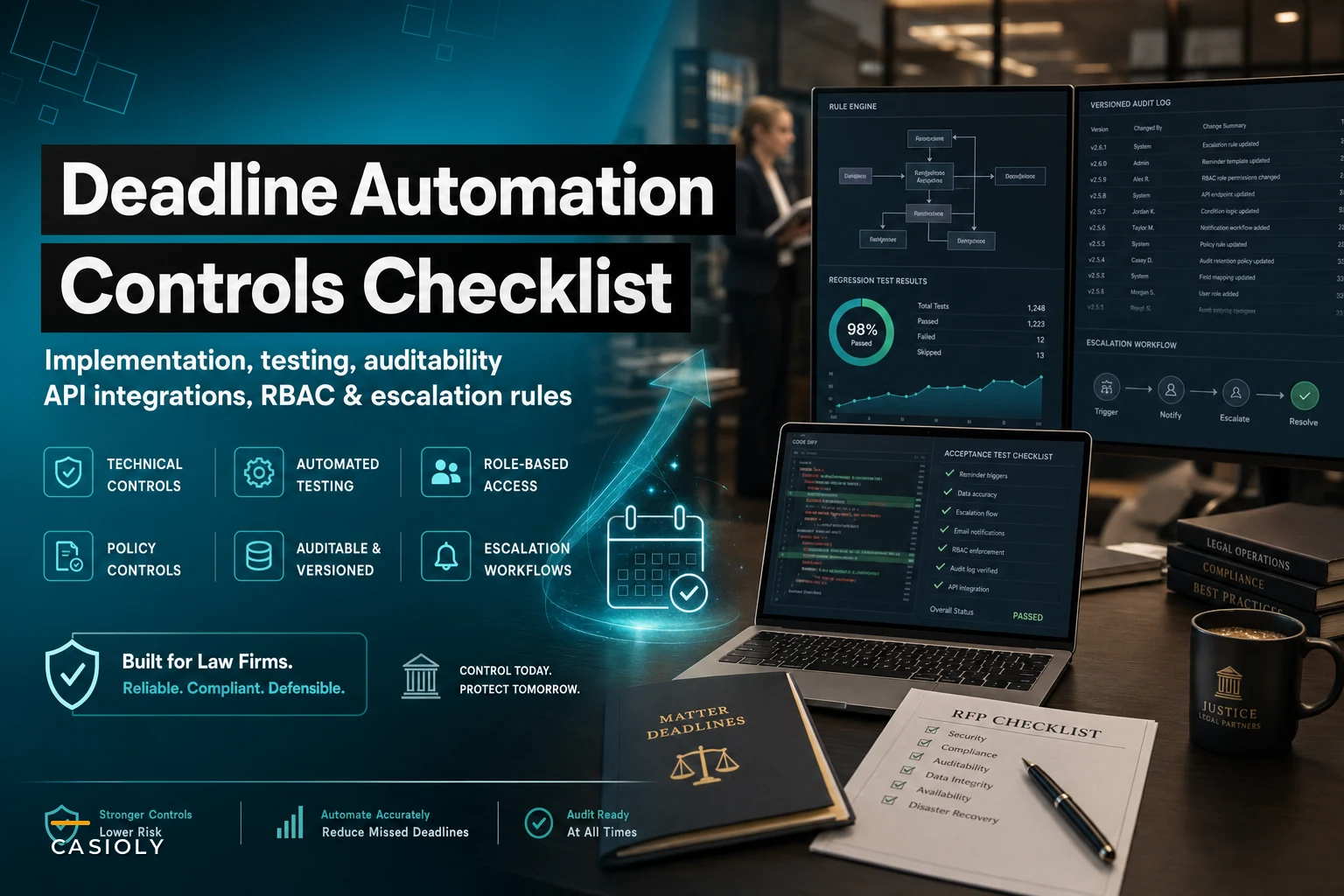 Technical & Policy Controls Checklist for Automating Deadline Reminders in Case Management Systems