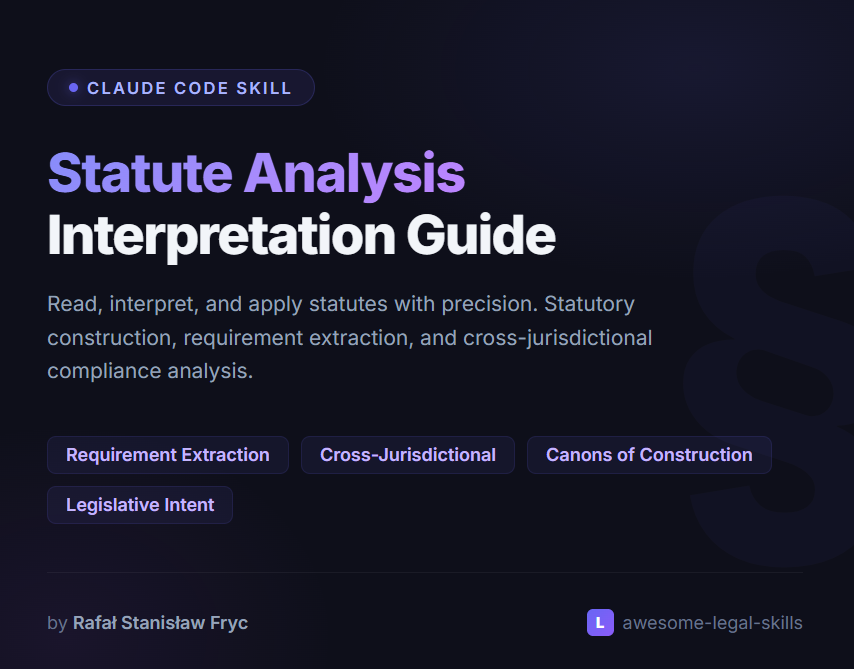 Statutory Analysis Skill