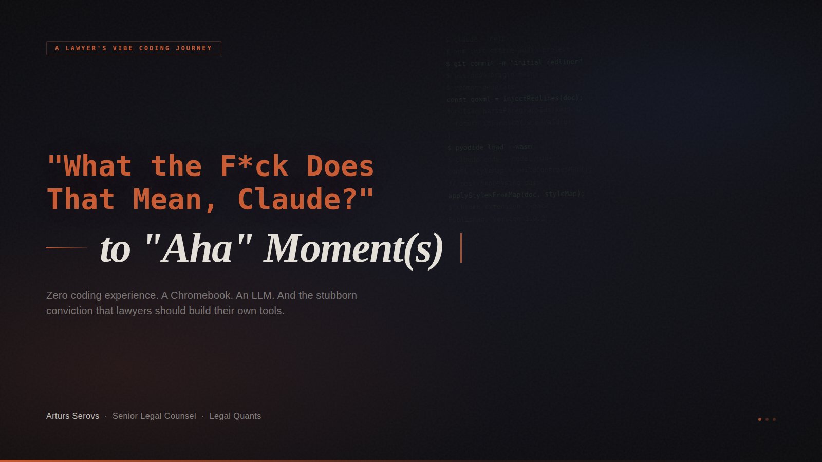 From "What the F*ck Does That Mean, Claude?" to "Aha" Moment(s)