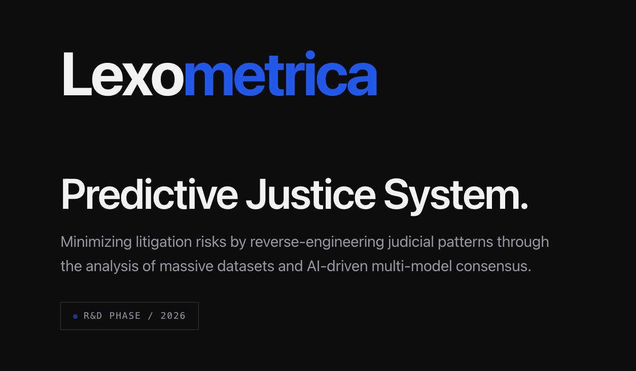 Lexometrica (R&D Phase) — Predictive Justice System