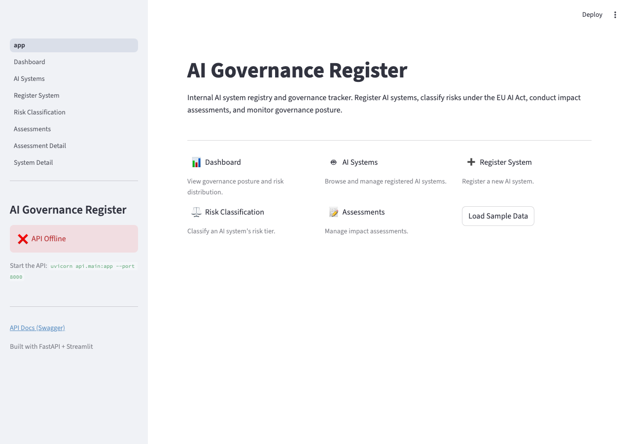 AI Governance Register