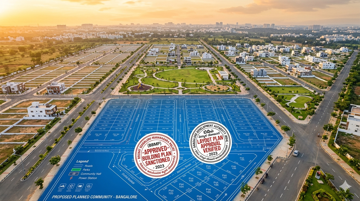 ಕರ್ನಾಟಕದಲ್ಲಿ ಭೂಮಿ ಮತ್ತು ಗೃಹ ನಿರ್ಮಾಣ ಸಂಘಗಳಿಗೆ ಅನುಮೋದಿತ ಲೇಔಟ್ ಪ್ಲಾನ್ (Approved Layout Plan) ಅರ್ಥಮಾಡಿಕೊಳ್ಳಿ