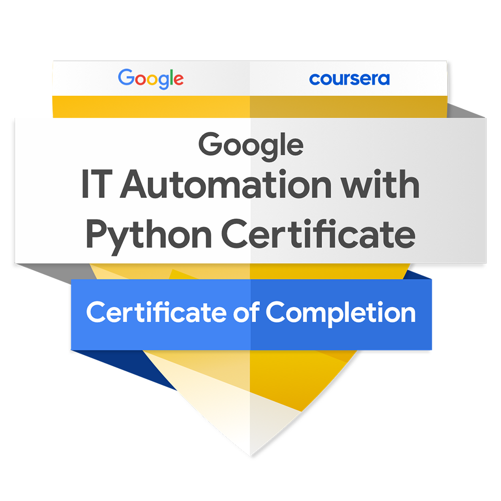 Google IT Automation With Python badge