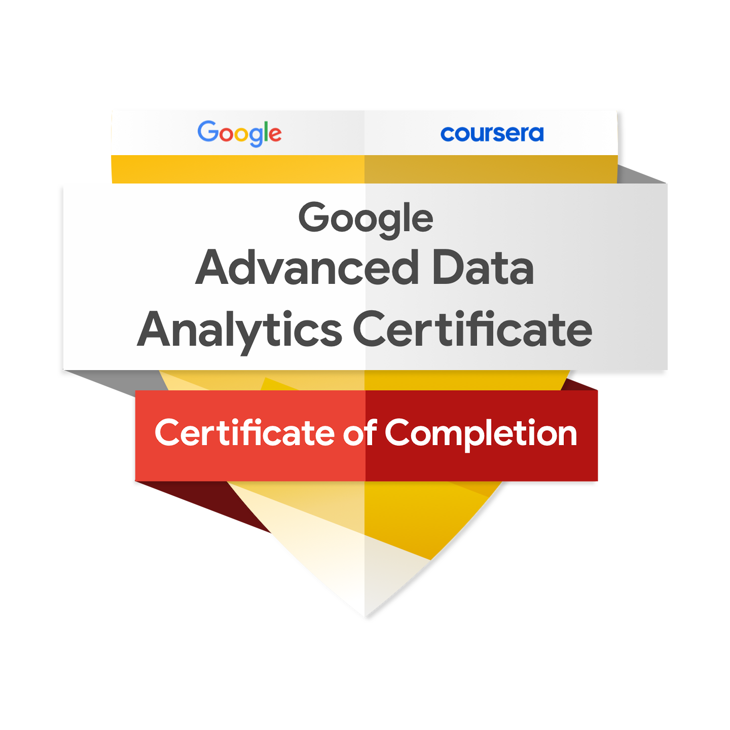 Google Advanced Data Analytics badge