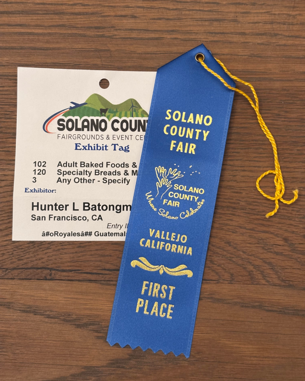 Royales Scone: 1st Place Solano County Fair