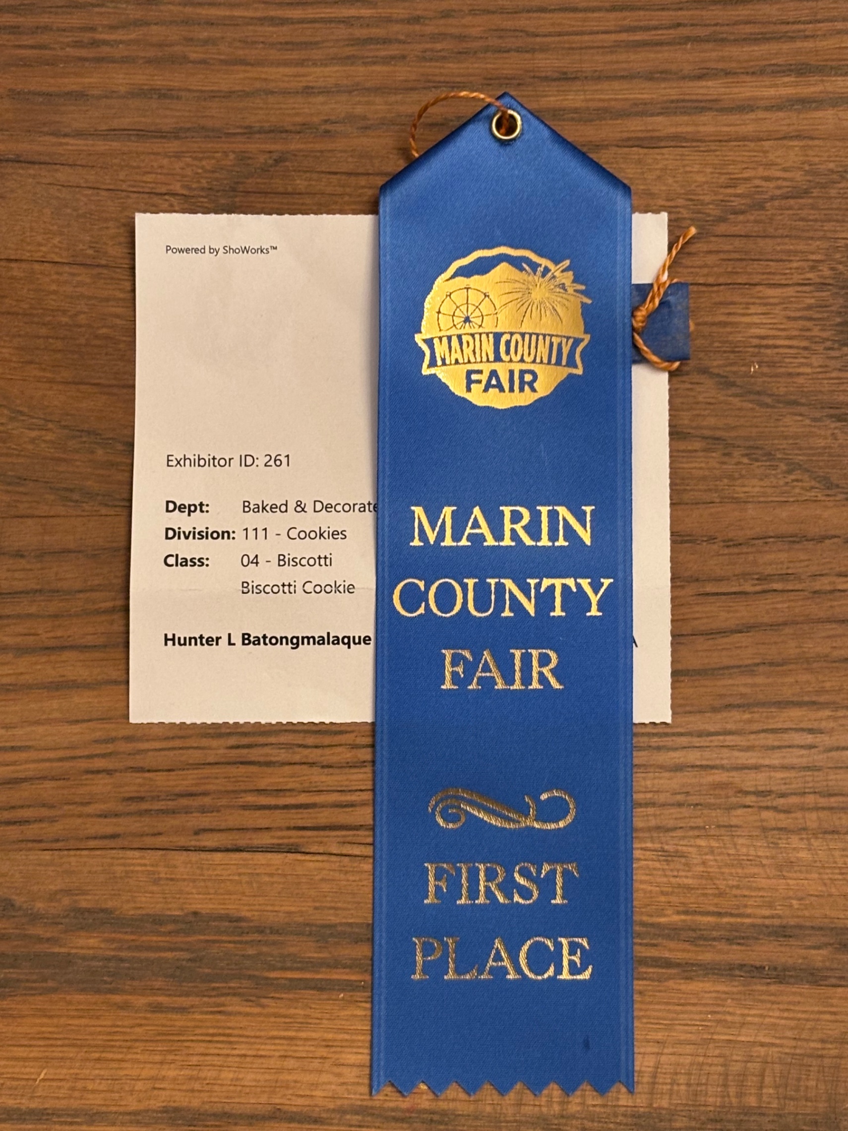 Marbled Biscotti: 1st Place Marin County Fair