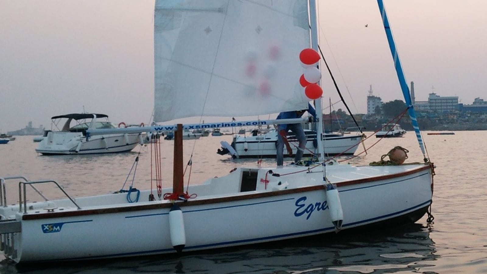 Sailing at Gateway of India, Mumbai (XS 63 Sailboat)