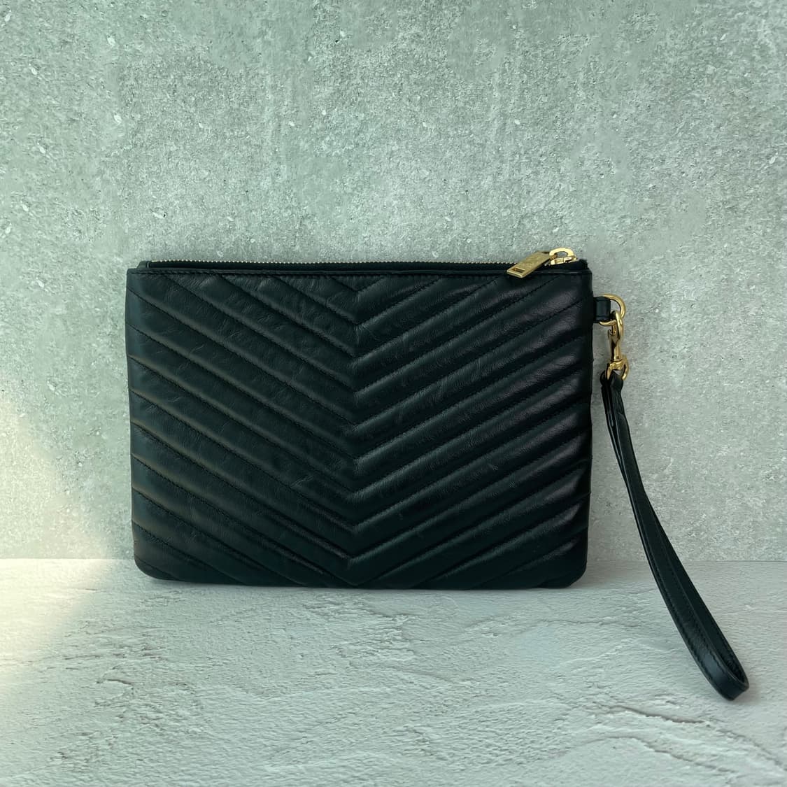 생로랑 생로랑 YSL 마틀라쎄 클러치 블랙 금장 S급 2