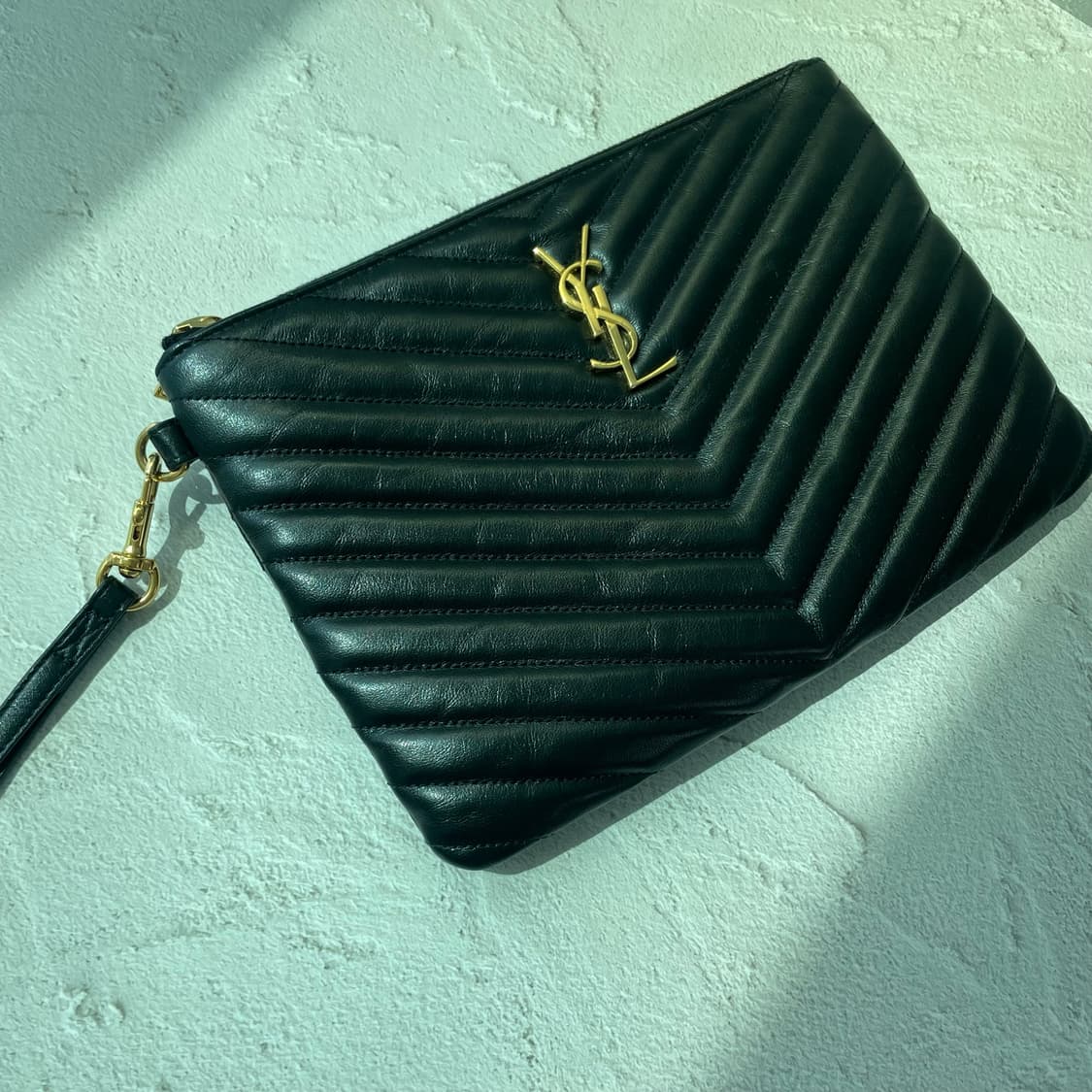 생로랑 생로랑 YSL 마틀라쎄 클러치 블랙 금장 S급 8