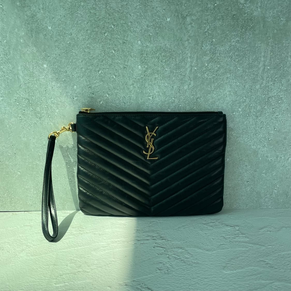 생로랑 생로랑 YSL 마틀라쎄 클러치 블랙 금장 S급 9