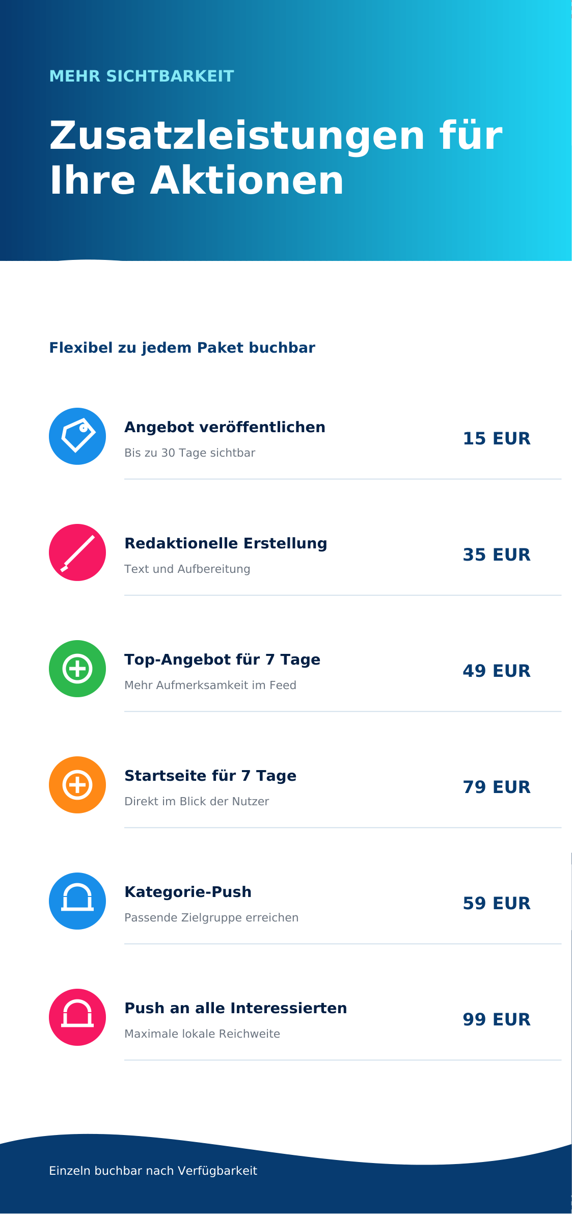 Services Preisliste