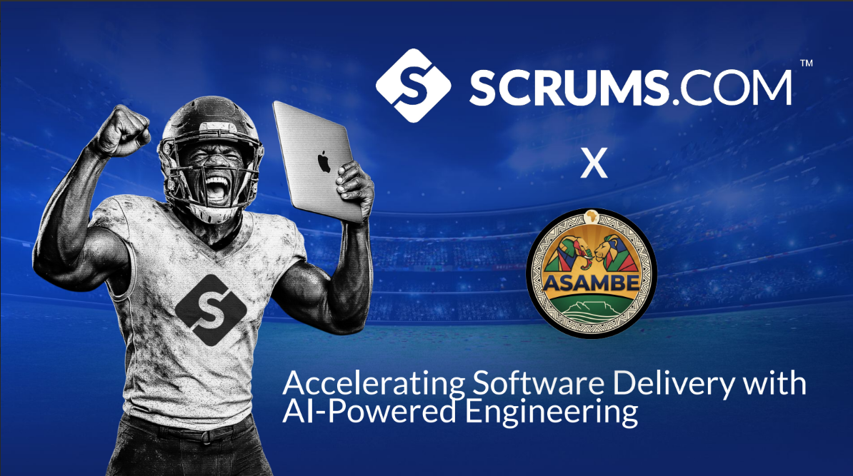 Scrums.com football player partnership banner.