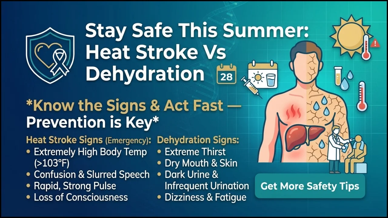 Stay Safe This Summer : Heat Stroke Vs Dehydration