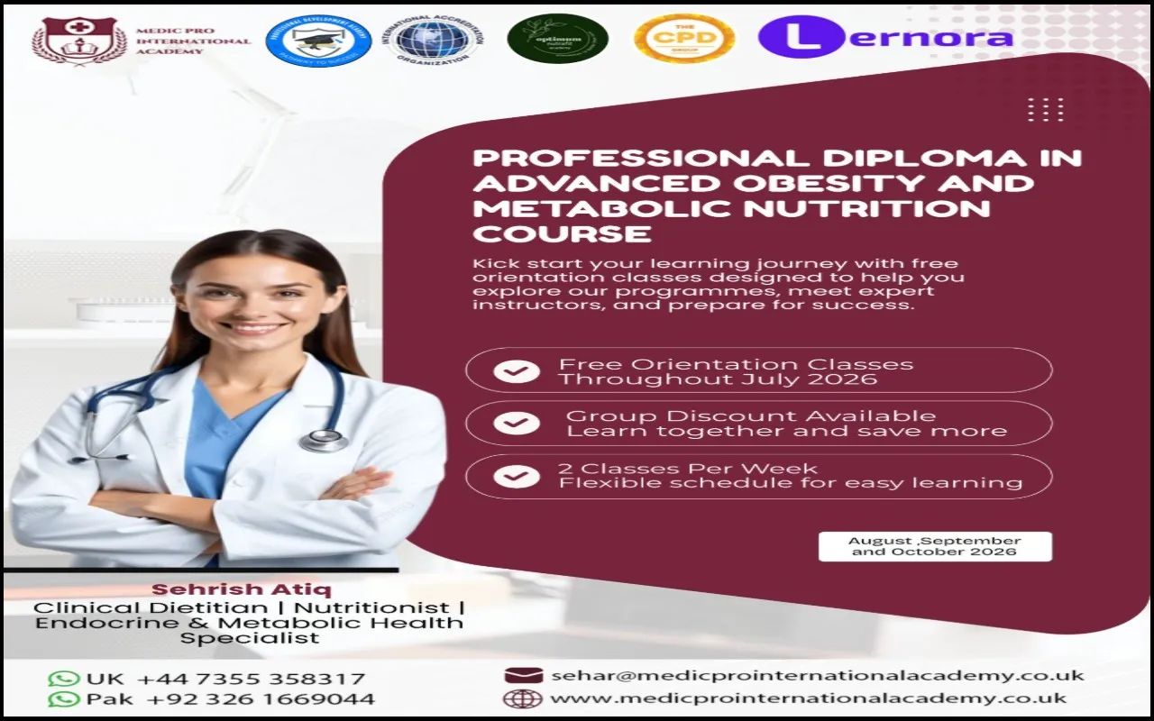 Professional Diploma in Advanced Obesity and Metabolic Nutrition Course