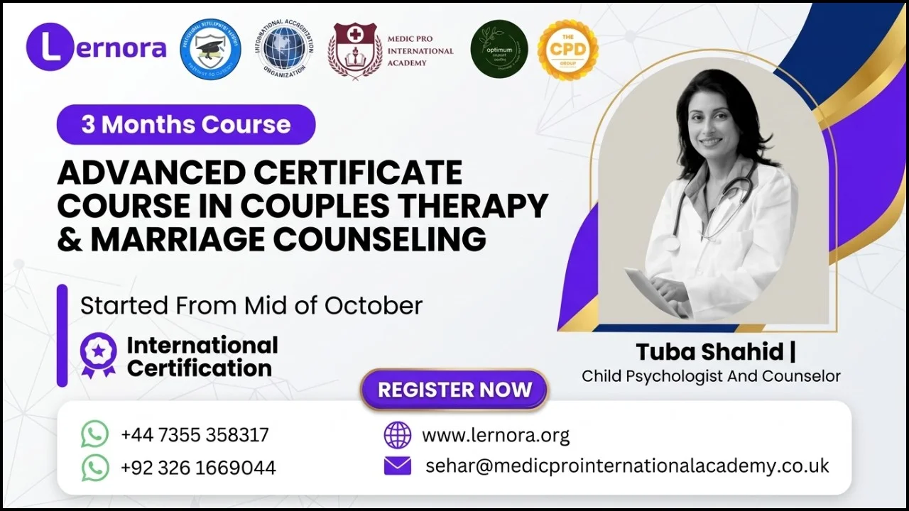 Advanced Certificate Course in Couples Therapy Marriage Counseling