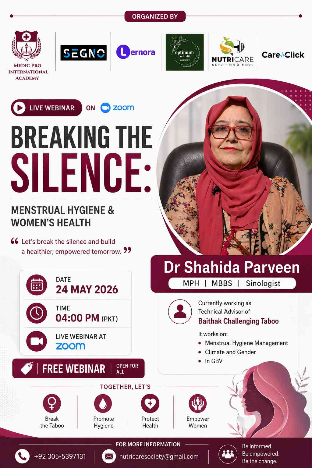One Day Webinar Menstrual Hygiene And Women's Health