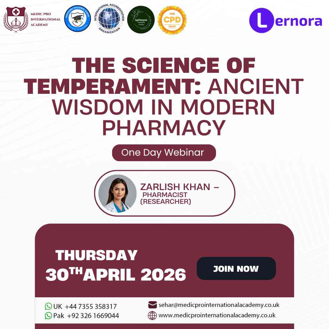 One Day Webinar The Science of Temperament: Ancient Wisdom in Modern Pharmacy