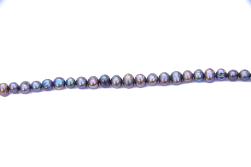 Perle en nacre - graine de riz - gris x 10