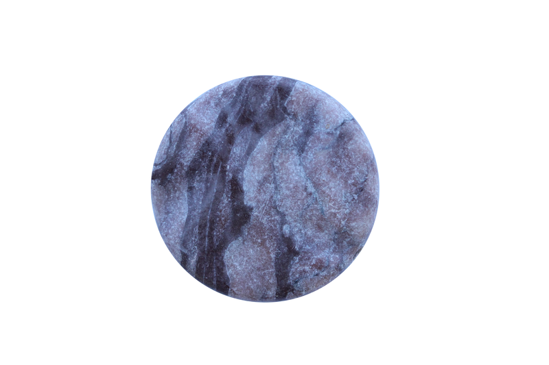 Perle en pierre naturelle - ronde en forme de roue - marbre - rose