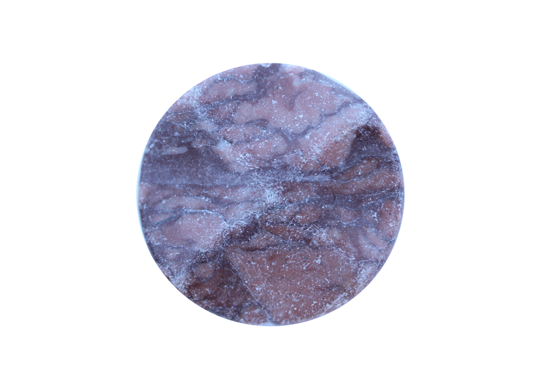 Perle en pierre naturelle - ronde en forme de roue - marbre - rose
