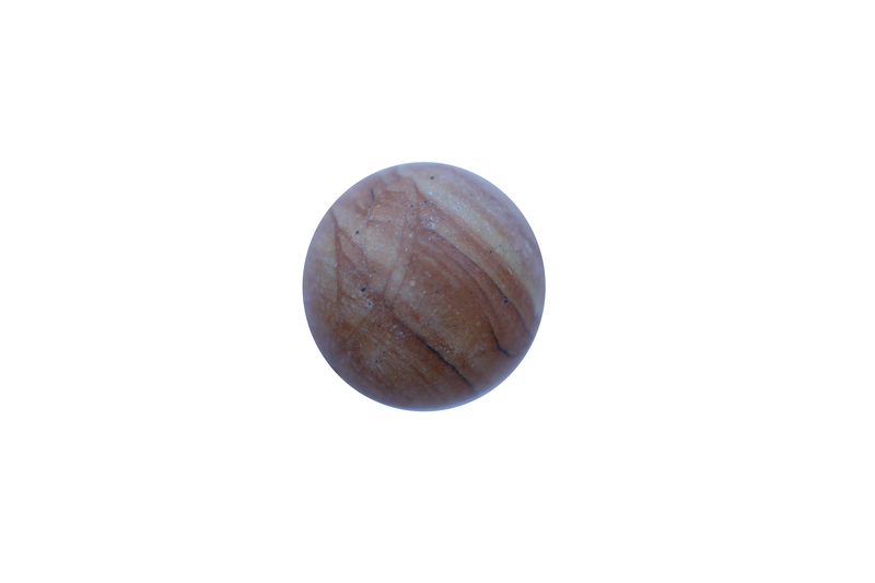 Perle en pierre naturelle - ronde - jaspe- brun